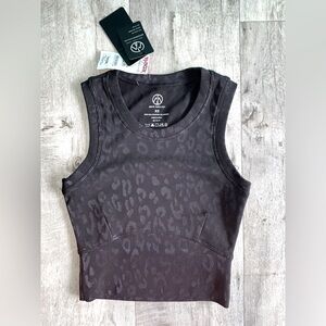 Women's Black Leopard Print workout set